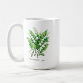 Inspirierende Geburtstagsblume Mai Mutter Wrap Kaffeetasse (Links)