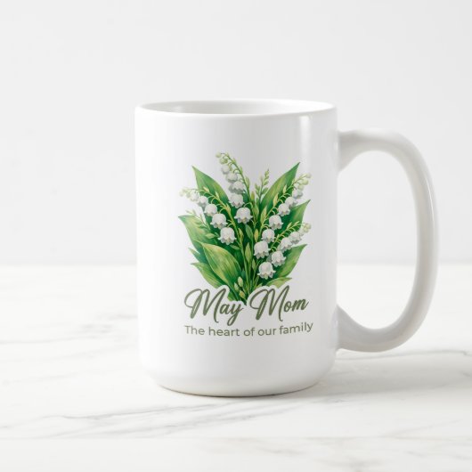 Inspirierende Geburtstagsblume Mai Mutter Wrap Kaffeetasse (Rechts)