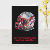 Inspirierende gute Spieler Pop-Art-Fußballhelm Karte (Gelbe Blume)