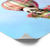inspirierende Heißluftballon Panda Poster drucken (Ecke)