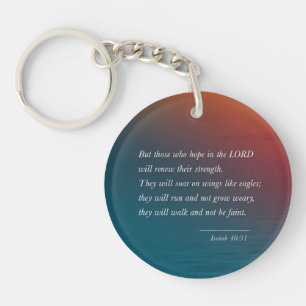 Inspirierende Isaiah 40:31 Postkarte Adler im Flug Schlüsselanhänger