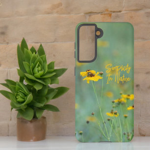 Inspirierende isolierte gelbe Wildblumen-Foto Samsung Galaxy Hülle