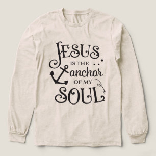 Inspirierende Jesus-Anker-Seele Wortkunst Tri-Blend Shirt