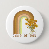 Inspirierende Kind-Gott-Wortkunst Button (Vorderseite)