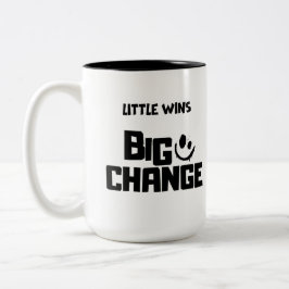 Inspirierende kleine Siege große Veränderung MiLit Zweifarbige Tasse
