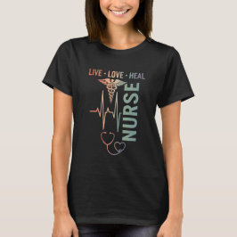 Inspirierende Krankenschwester Vertikale Grafik Bo T-Shirt
