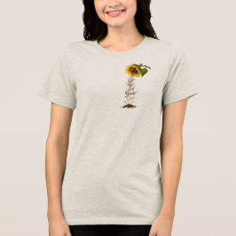 Inspirierende 'Lass los und wachse' Sonnenblumen-T Tri-Blend Shirt