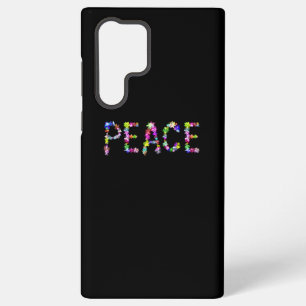 Inspirierende lebendige Typografie   Frieden Liebe Samsung Galaxy Hülle