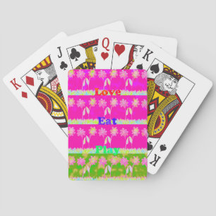 Inspirierende Liebe Essen Spiel Blumen Design Spielkarten