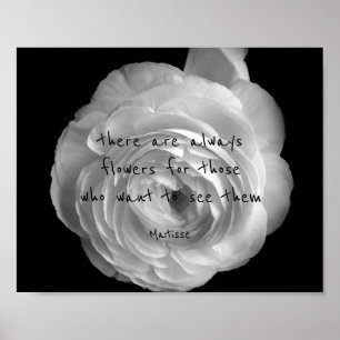inspirierende Matisse Zitat Poster Blume
