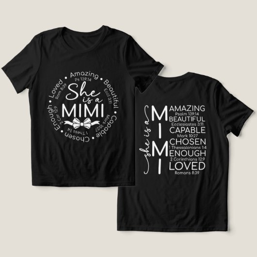 Inspirierende Mimi Tri-Blend Shirt (Design Vorderseite & Rückseite)