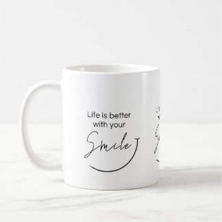 Inspirierende minimalistische Typografie-Zitat-Ges Kaffeetasse