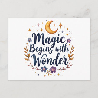 Inspirierende Mond Sterne Kunst Postkarte