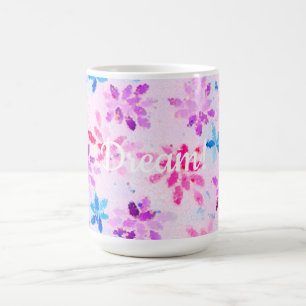 Inspirierende Mosaikflora "Träum!" Künstlerisch Kaffeetasse