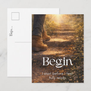 Inspirierende Motivations-Postkarte für Mail Art Postkarte