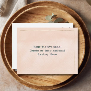 Inspirierende Motivationszitat DIY Blush Rosa Postkarte