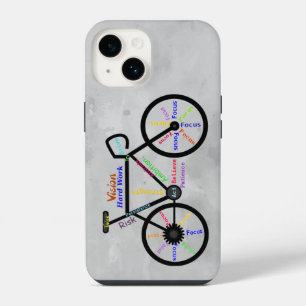 Inspirierende Motivierende Fahrradwörter Radfahren iPhone 14 Hülle