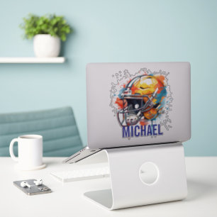 Inspirierende Motivierende Fußballhelm Name Aufkleber