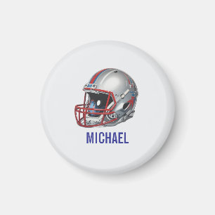 Inspirierende Motivierende Fußballhelm Name Magnet