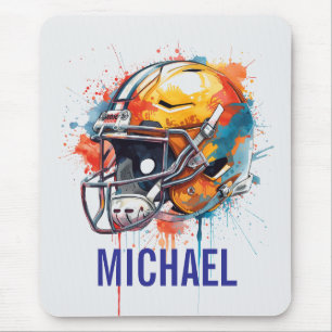 Inspirierende Motivierende Fußballhelm Name Mousepad