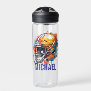 Inspirierende Motivierende Fußballhelm Name Trinkflasche