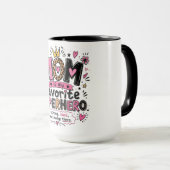 Inspirierende Mutter Lieblings-Superheld Tasse (VorderseiteRechts)