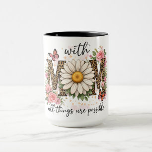 Inspirierende Mutter Schmetterling/Sonnenblume Tasse