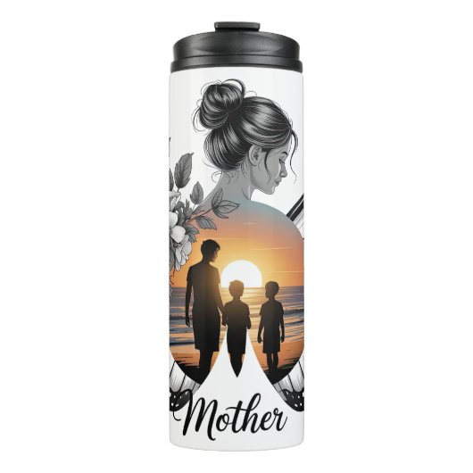 Inspirierende Mutter Schmetterling Thermosbecher (Vorderseite)