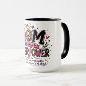 Inspirierende Mutter Superkraft Tasse (VorderseiteRechts)