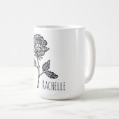 Inspirierende Mutter-Typografie-Blumendesign Kaffeetasse (VorderseiteRechts)