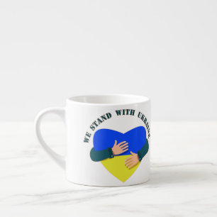 Inspirierende Nachricht Wir stehen mit der Ukraine Espressotasse