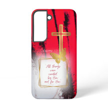 Inspirierende Natur Bibel Schwarz Rot Gold Kreuz