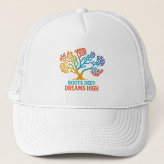 Inspirierende Naturkunst Regenbogen-Baumkappe Truckerkappe