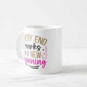 Inspirierende neue Anfänge Kaffeetasse (Vorderseite Links)