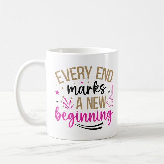 Inspirierende neue Anfänge Kaffeetasse (Links)