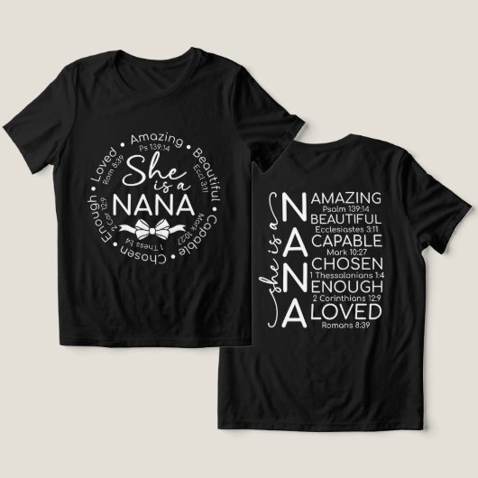 Inspirierende Oma Tri-Blend Shirt (Design Vorderseite & Rückseite)