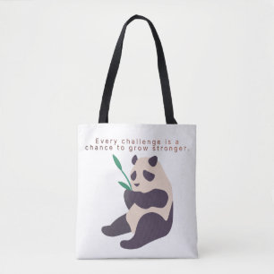 Inspirierende Panda-Illustration-Tasche Tasche