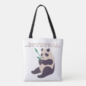 Inspirierende Panda-Illustration-Tasche Tasche (Rückseite)