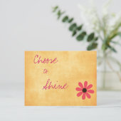 Inspirierende Postkarte mit positiver Botschaft (Stehend Vorderseite)