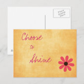 Inspirierende Postkarte mit positiver Botschaft (Vorne/Hinten)