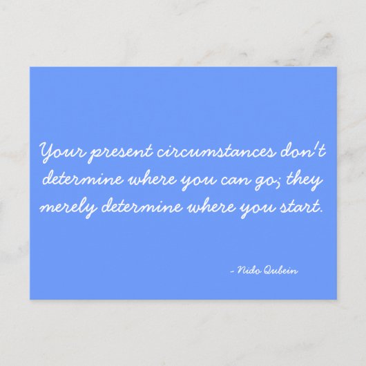 Inspirierende Postkartenzitierung von Nido Qubein Postkarte (Vorderseite)
