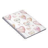 Inspirierende rosa Creme-Herzen Notizblock (Rechte Seite)