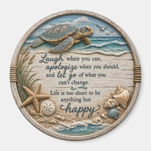 Inspirierende Schildkröte Magnet