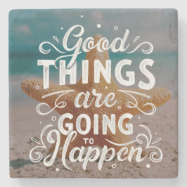 inspirierende Schrift Steinuntersetzer