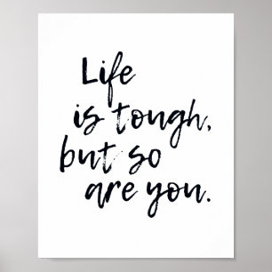 Inspirierende schwarz-weiße skandinavische Typogra Poster