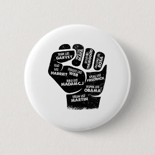 Inspirierende schwarze Führer Faust - Schwarze Ges Button