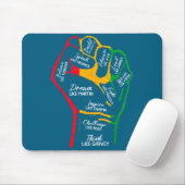 Inspirierende schwarze Führer Power-Faust Hand sch Mousepad (Mit Mouse)