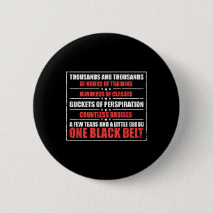 Inspirierende Schwarzgurt-Feier Karate Martial Art Button