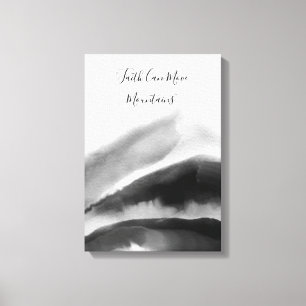 Inspirierende Schwarzweißberge Leinwanddruck