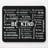 Inspirierende SEI FREUNDLICH Wortwolke Mousepad (Vorne)